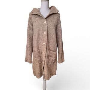 Eileen Fisher Wool Angora Silk Long Cardigan Duster Sweater